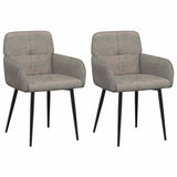 Vidaxl eettafelstoelen 2 st nep suede leer lichtgrijs 59x56,5x85cm