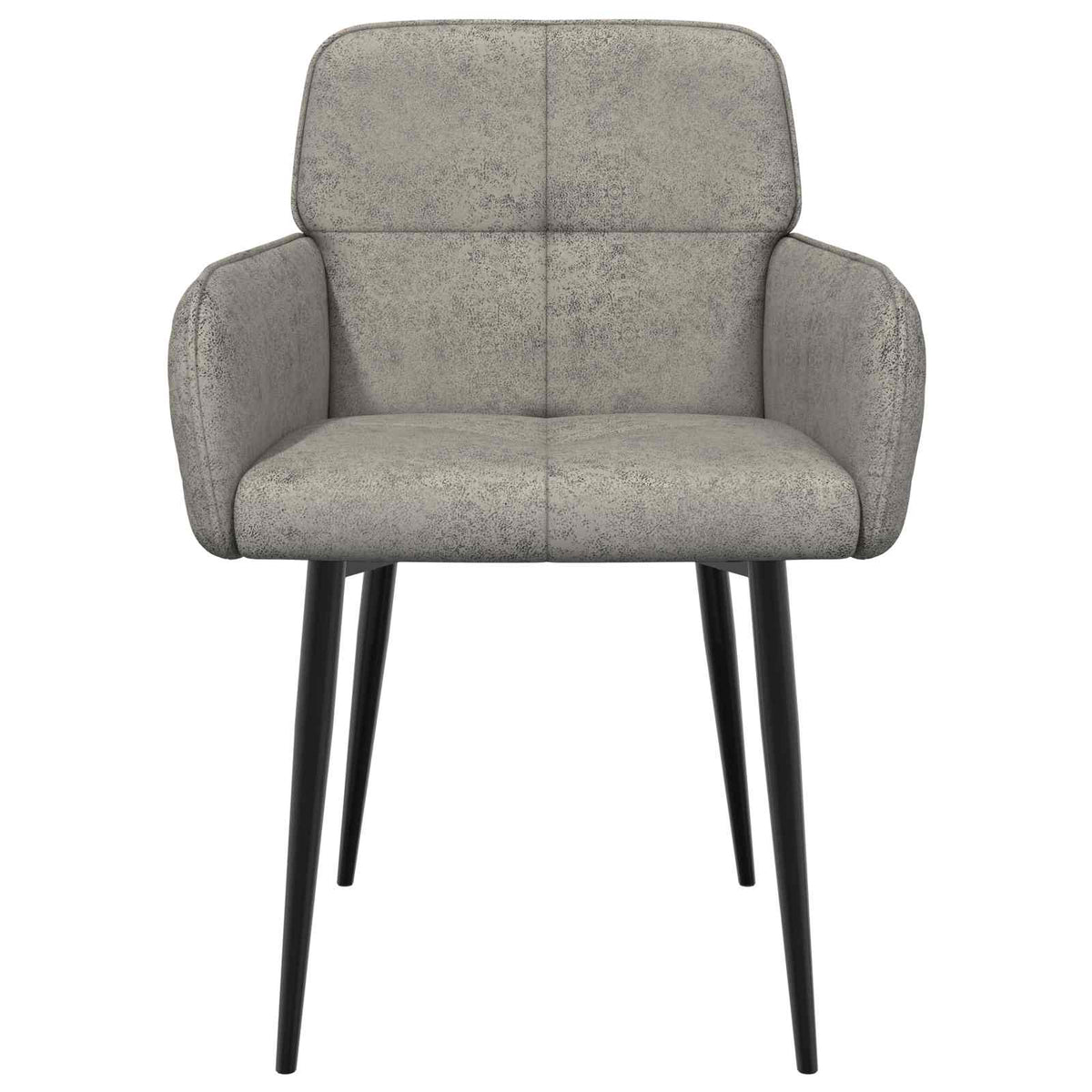 Vidaxl eettafelstoelen 2 st nep suede leer lichtgrijs 59x56,5x85cm