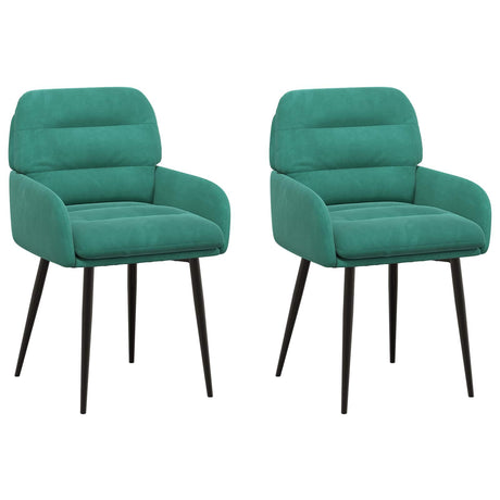 Vidaxl eettafelstoelen 2 st fluweel turquoise 59 x 59,5 x 90 cm