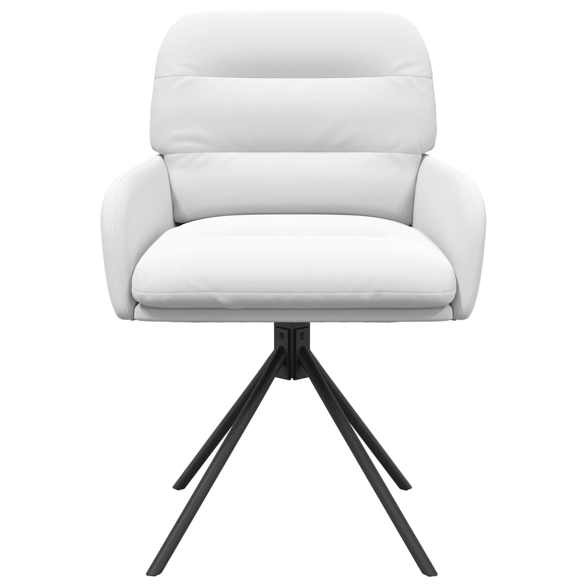 Vidaxl draai eetstoelen 2 st kunstleer wit 59 x 59,5 x 90 cm
