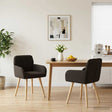 Vidaxl eettafelstoelen 2 st bouclé zwart 59 x 57 x 85 cm