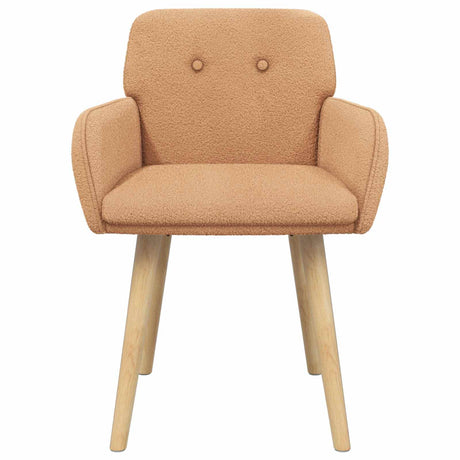 Vidaxl eettafelstoelen 2 st bouclé beige 59 x 56,5 x 85 cm