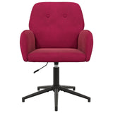 Vidaxl draaischrijfstoel 54 x 55 x 90 cm wijnrood fluweel