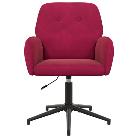 Vidaxl draaischrijfstoel 54 x 55 x 90 cm wijnrood fluweel