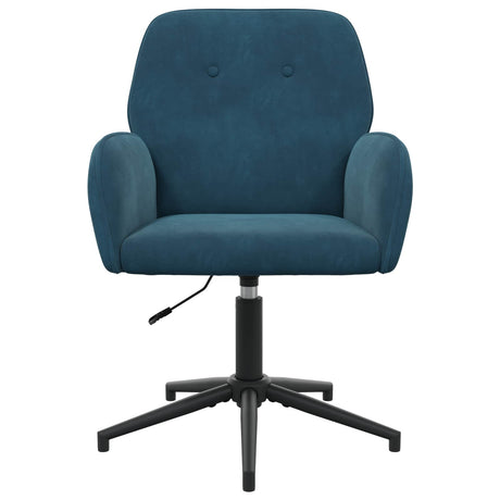 Vidaxl draaischrijfstoel fluweel 54 x 55 x 90 cm blauw