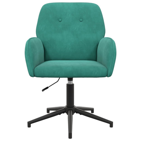 Vidaxl draaischrijfstoel 54 x 55 x 90 cm turquoise fluweel