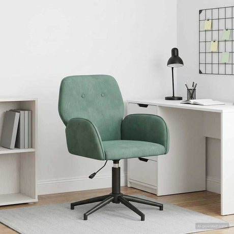 Vidaxl draaischrijfstoel fluweel 54 x 55 x 90 cm zeegroen