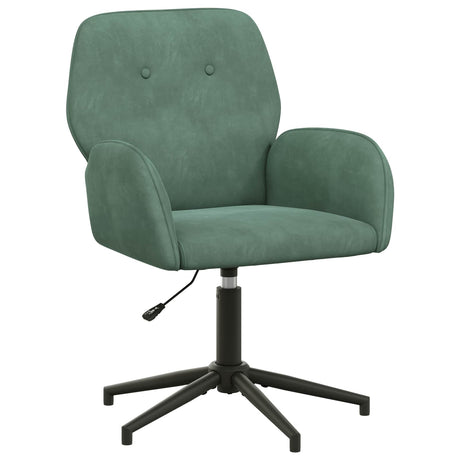 Vidaxl draaischrijfstoel fluweel 54 x 55 x 90 cm zeegroen