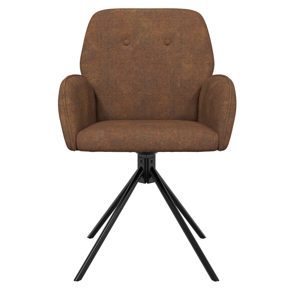 Vidaxl draai eetstoelen 2 st nep suede leer bruin 54 x 55 x 86 cm