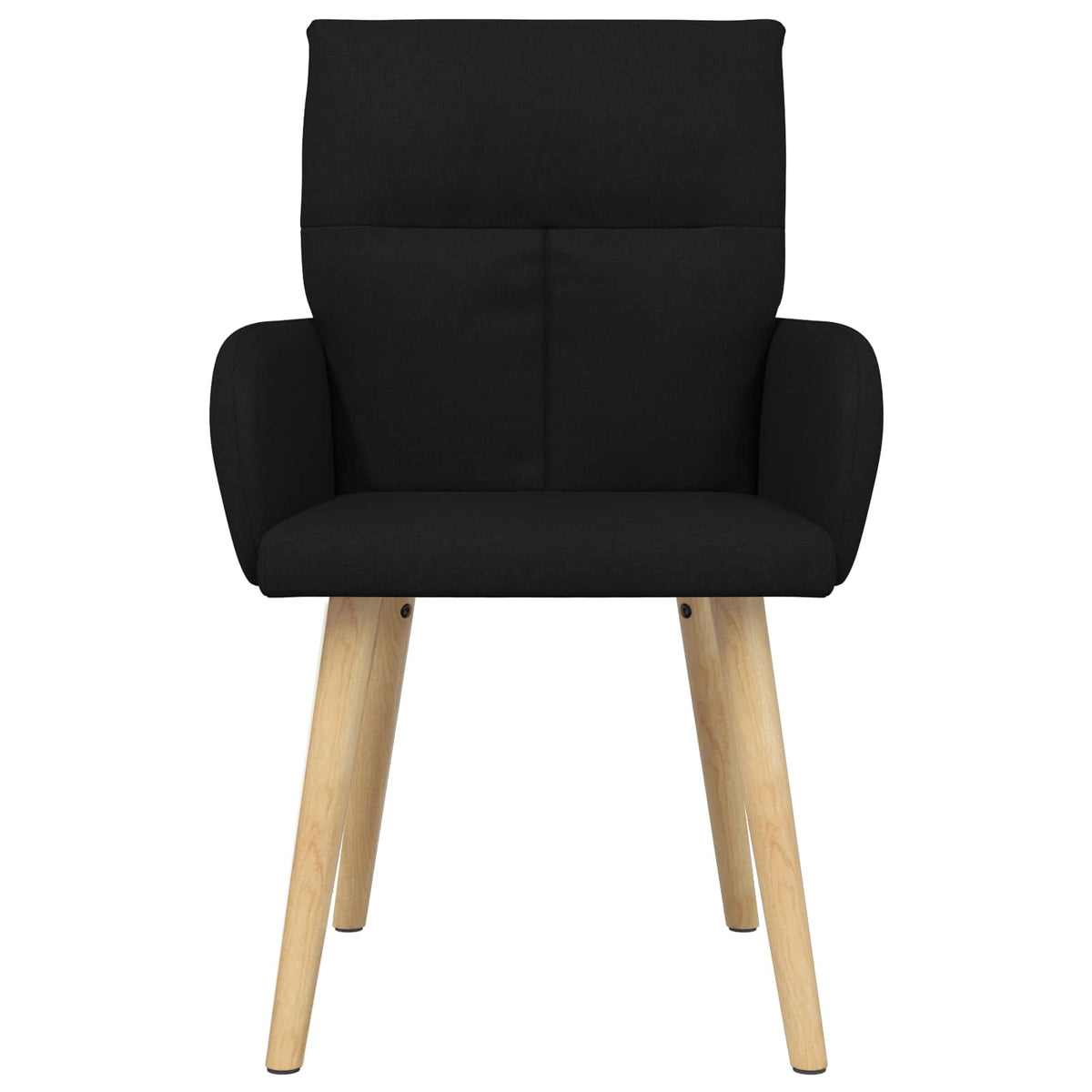 Vidaxl eettafelstoelen 2 st stof zwart 60 x 56 x 93 cm