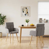 Vidaxl eettafelstoelen 2 st stof taupe 60 x 56 x 93 cm