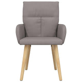 Vidaxl eettafelstoelen 2 st stof taupe 60 x 56 x 93 cm