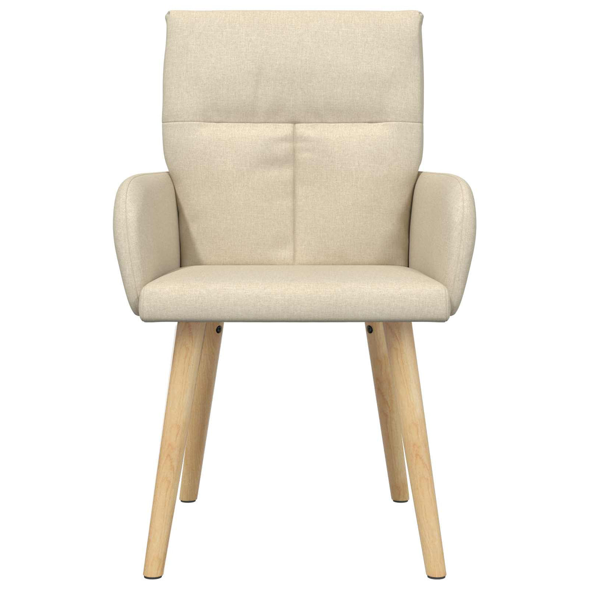 Vidaxl eettafelstoelen 2 st stof crèmekleurig 60 x 56 x 93 cm