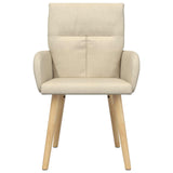 Vidaxl eettafelstoelen 2 st stof crèmekleurig 60 x 56 x 93 cm