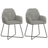 Vidaxl eettafelstoelen 2 st fluweel lichtgrijs 55 x 50 x 84 cm