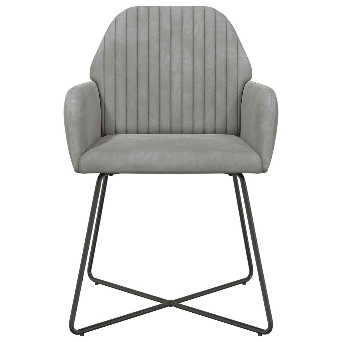 Vidaxl eettafelstoelen 2 st fluweel lichtgrijs 55 x 50 x 84 cm