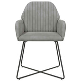 Vidaxl eettafelstoelen 2 st fluweel lichtgrijs 55 x 50 x 84 cm