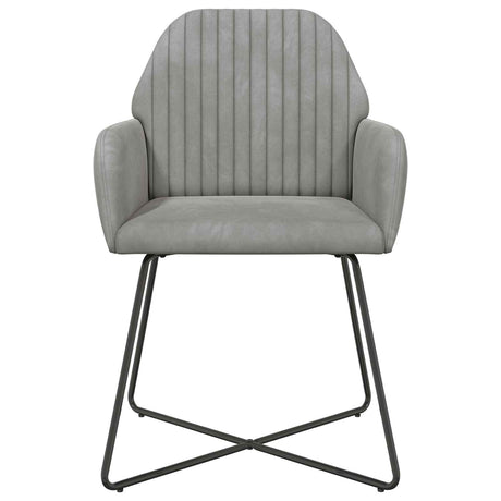 Vidaxl eettafelstoelen 2 st fluweel lichtgrijs 55 x 50 x 84 cm