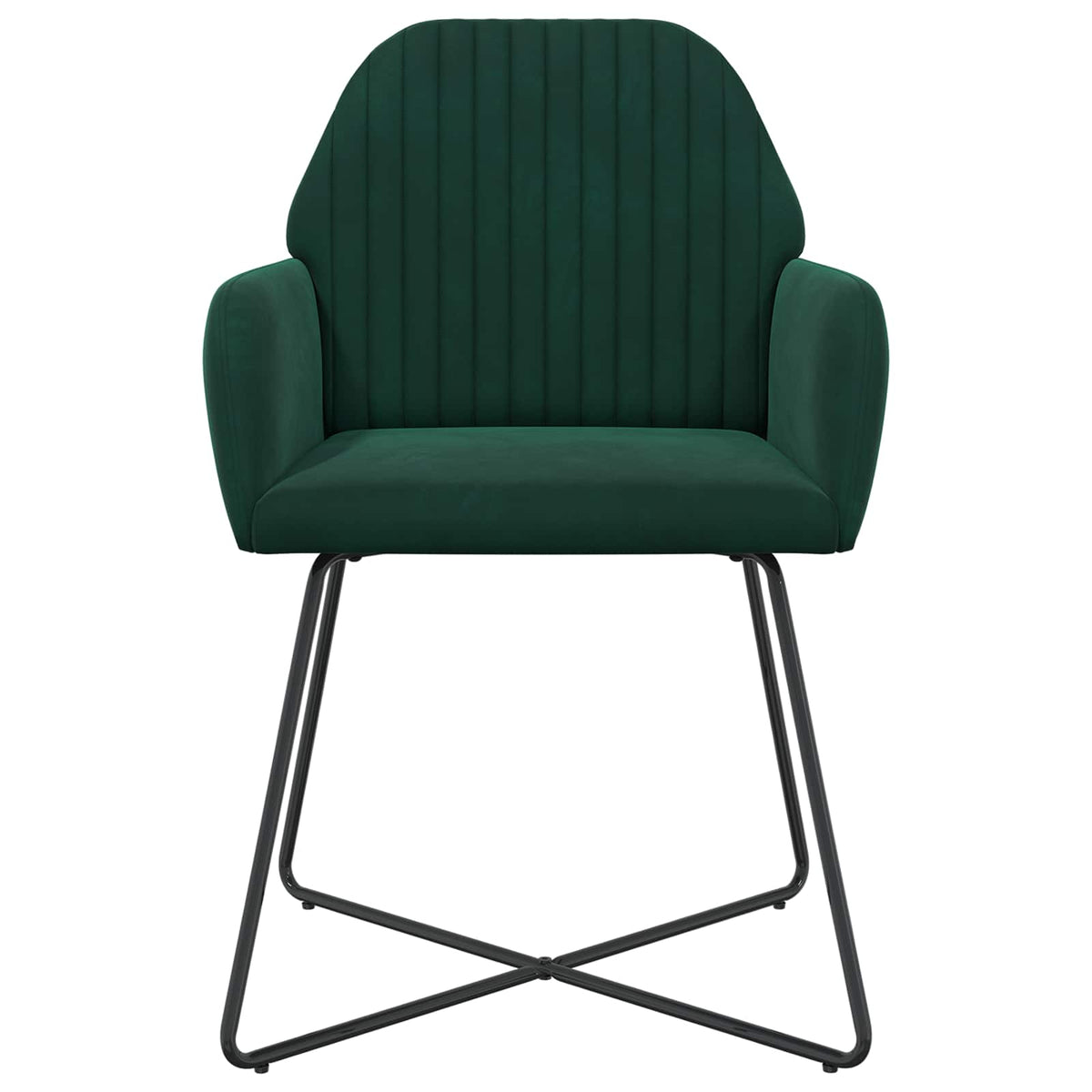 Vidaxl eettafelstoelen 2 st fluweel donkergroen 55 x 50 x 84 cm
