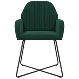 Vidaxl eettafelstoelen 2 st fluweel donkergroen 55 x 50 x 84 cm