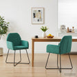 Vidaxl eettafelstoelen 2 st fluweel turquoise 55 x 50 x 84 cm