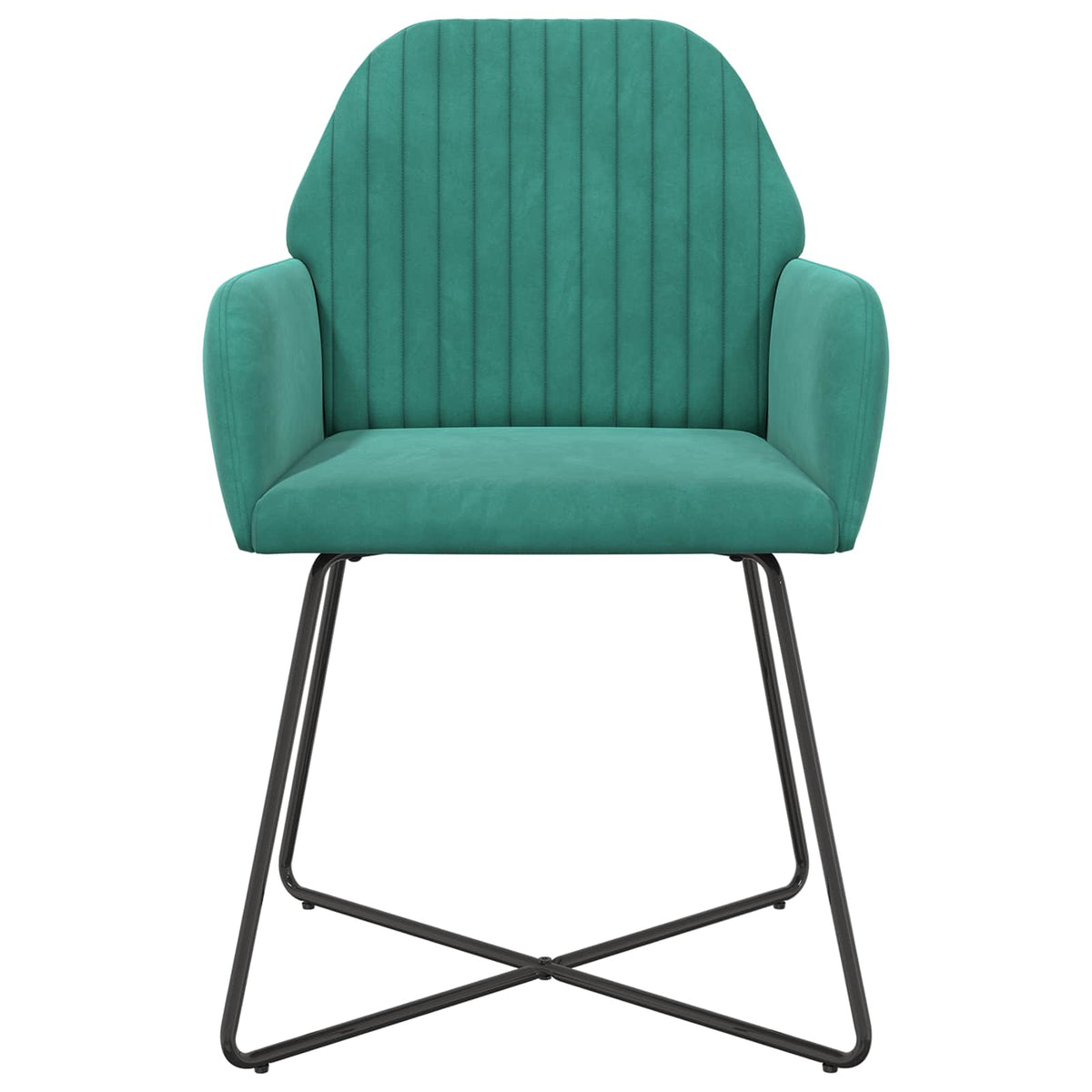 Vidaxl eettafelstoelen 2 st fluweel turquoise 55 x 50 x 84 cm