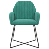 Vidaxl eettafelstoelen 2 st fluweel turquoise 55 x 50 x 84 cm