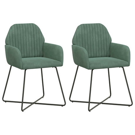 Vidaxl eettafelstoelen 2 st fluweel zeegroen 55 x 50 x 84 cm