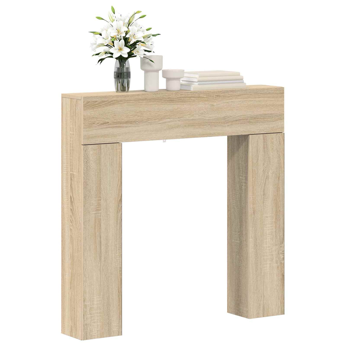 Vidaxl haardomlijsting sonoma eiken 102 x 18 x 100,5 cm bewerkt hout