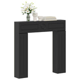 Vidaxl haardomlijsting zwart 102 x 18 x 100,5 cm bewerkt hout