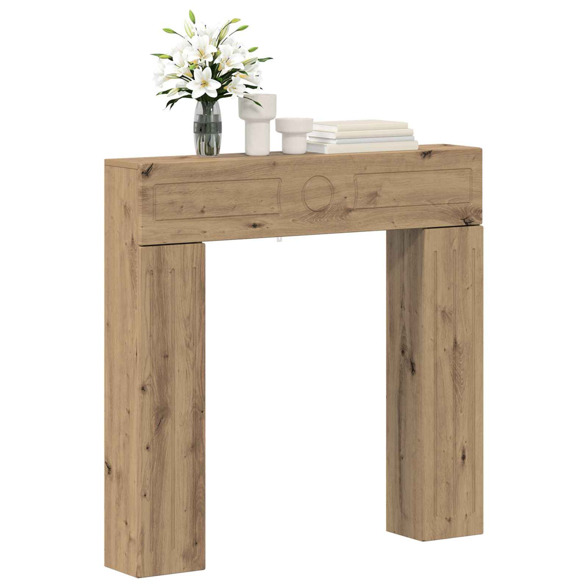 Vidaxl haardomlijsting artisanaal eiken 102 x 18 x 100,5 cm