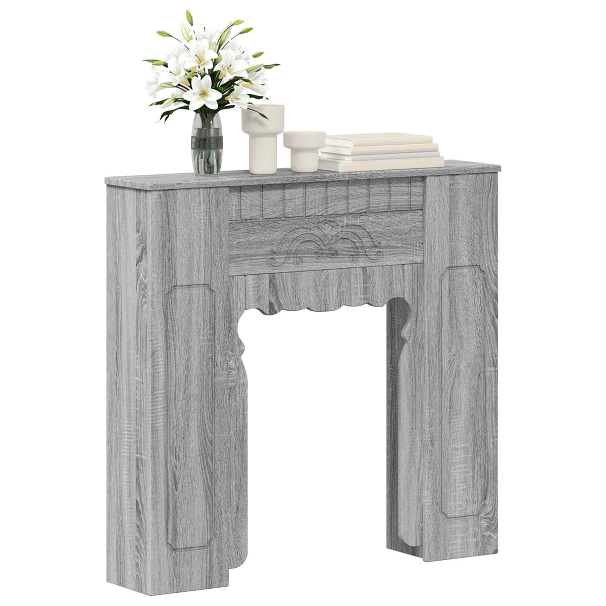 Vidaxl haardomlijsting grijs sonoma 93 x 20 x 89 cm bewerkt hout