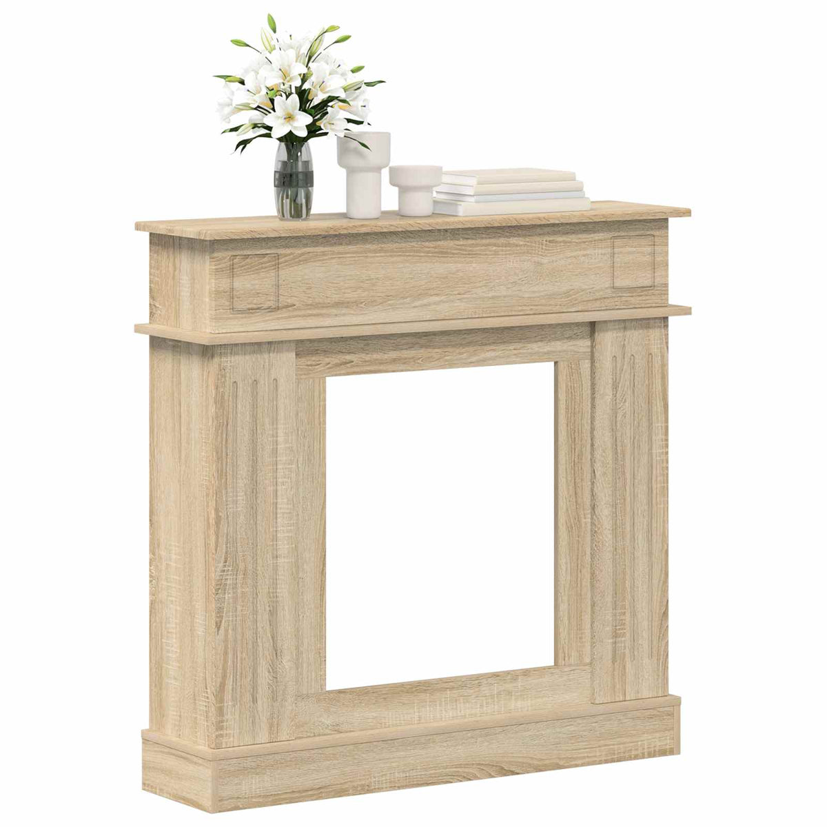 Vidaxl haardomlijsting sonoma eiken 102 x 26 x 100 cm bewerkt hout