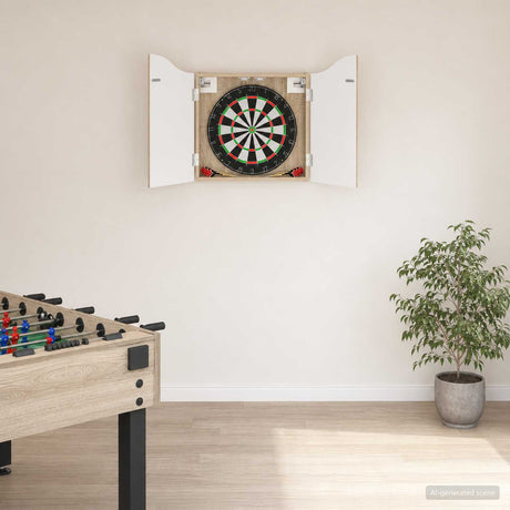 Vidaxl dartbord kabinet sonoma eiken 56 x 12 x 63 cm bewerkt hout
