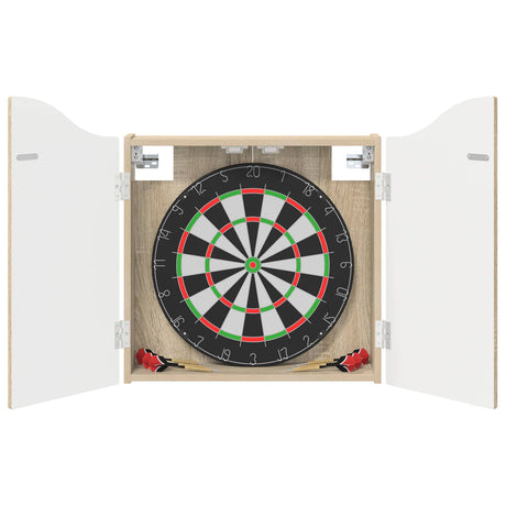 Vidaxl dartbord kabinet sonoma eiken 56 x 12 x 63 cm bewerkt hout