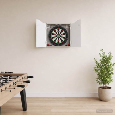 Vidaxl dartbord kabinet betongrijs 56 x 12 x 63 cm bewerkt hout