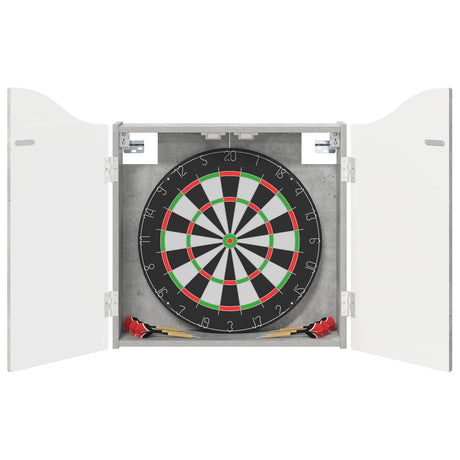 Vidaxl dartbord kabinet betongrijs 56 x 12 x 63 cm bewerkt hout