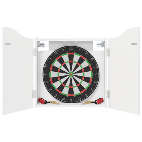 Vidaxl dartbord kabinet hoogglans wit 56 x 12 x 63 cm bewerkt hout