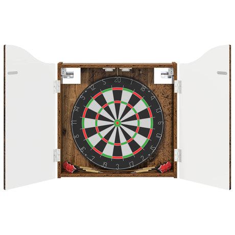 Vidaxl dartbord kabinet oud hout 56 x 12 x 63 cm bewerkt hout
