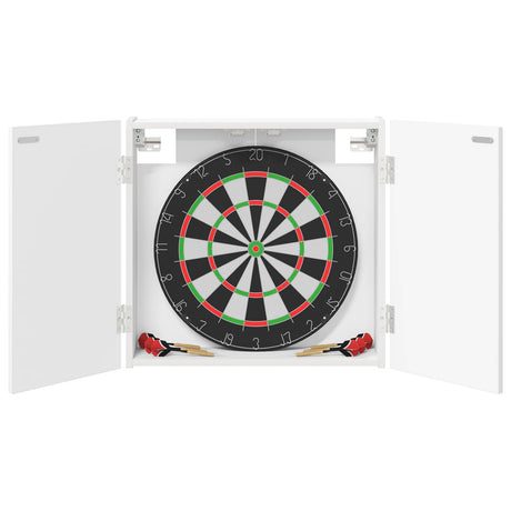 Vidaxl dartbord kabinet wit 56 x 12 x 53,5 cm bewerkt hout