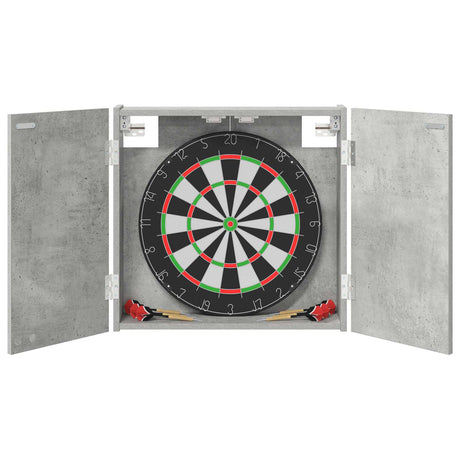 Vidaxl dartbord kabinet betongrijs 56 x 12 x 53,5 cm bewerkt hout