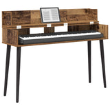 Vidaxl studiobureau eikenhout 152 x 40 x 19,5 cm bewerkt hout