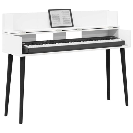 Vidaxl studiobureau wit 130 x 40 x 19,5 cm bewerkt hout