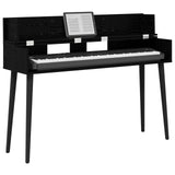 Vidaxl studiobureau zwart eiken 130 x 40 x 19,5 cm bewerkt hout