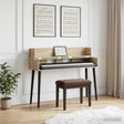 Vidaxl studiobureau sonoma eiken 130 x 40 x 19,5 cm bewerkt hout