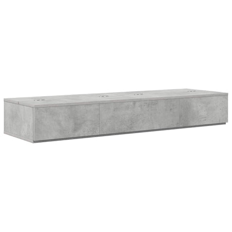 Vidaxl studiobureau betongrijs 130 x 40 x 19,5 cm bewerkt hout