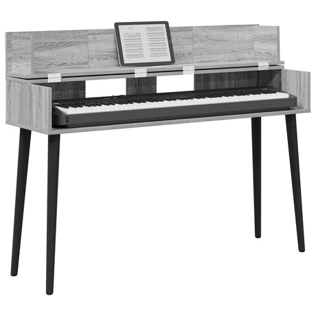 Vidaxl studiobureau grijs sonoma 130 x 40 x 19,5 cm bewerkt hout
