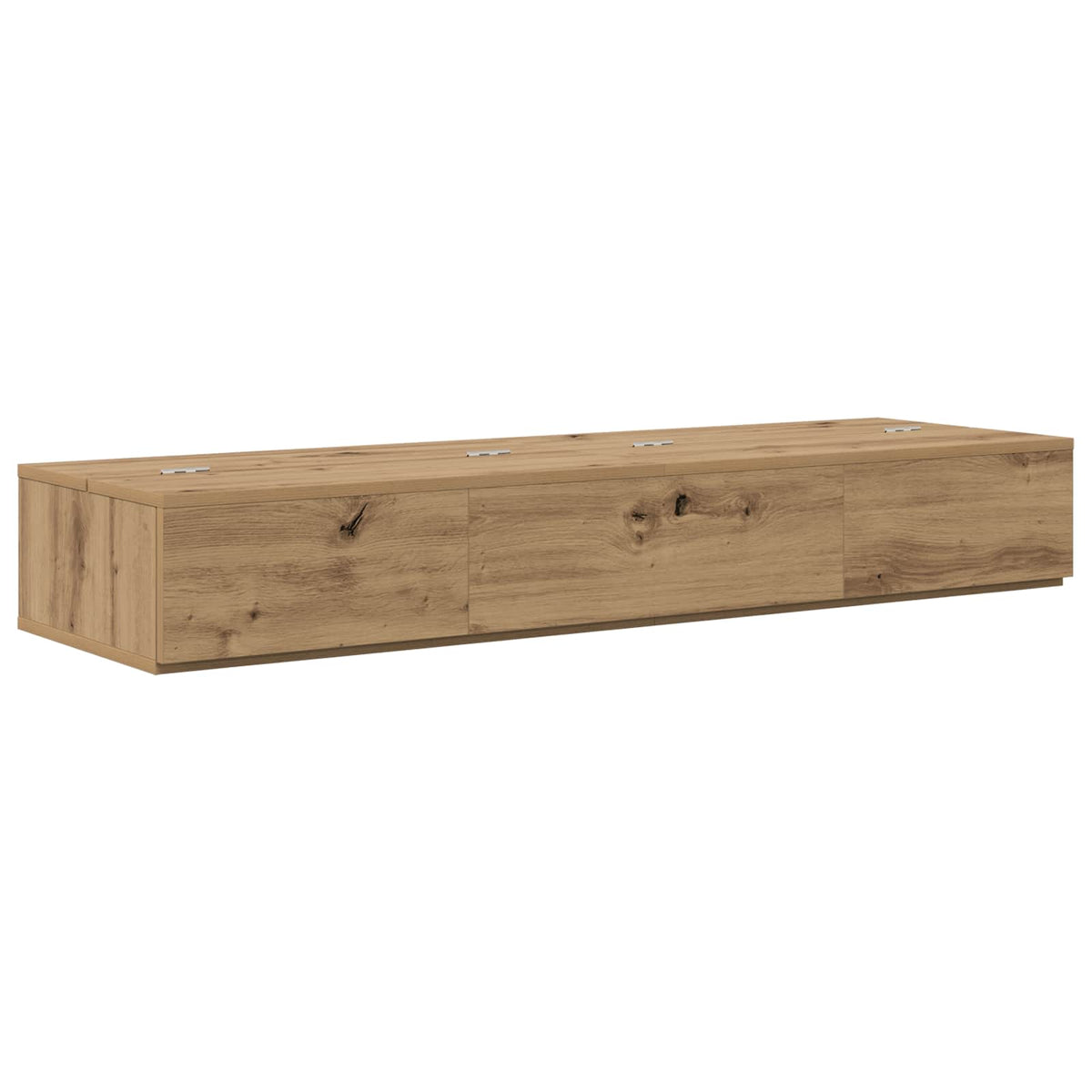 Vidaxl studiobureau artisanaal eiken 130 x 40 x 19,5 cm bewerkt hout