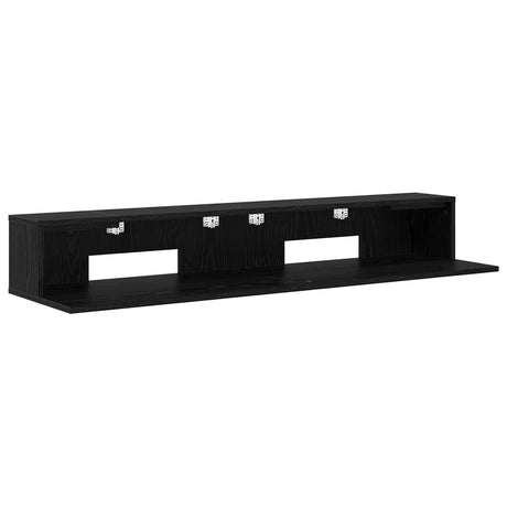 Vidaxl studiobureau zwart eiken 152 x 36 x 19,5 cm bewerkt hout