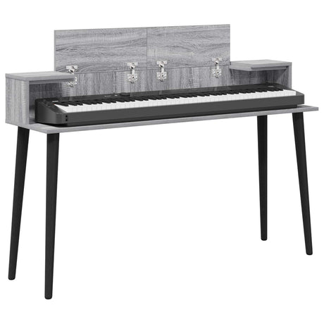 Vidaxl studiobureau grijs sonoma 130 x 36 x 19,5 cm bewerkt hout